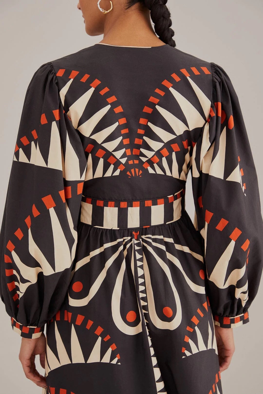Black Coconut Grove Puff Sleeve Maxi Dress by Farm Rio | HYPERCLASH