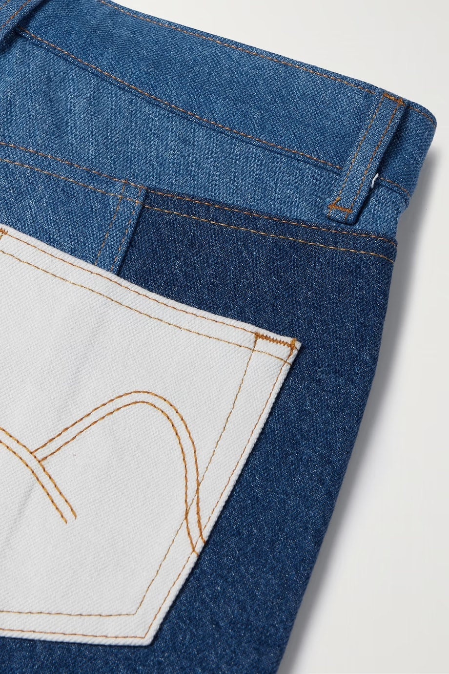 Patchwork Denim High Rise Wide Leg Jeans by Farm Rio | HYPERCLASH